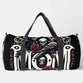 Mama mit 2 Ravens und Schädeln Duffle Bag