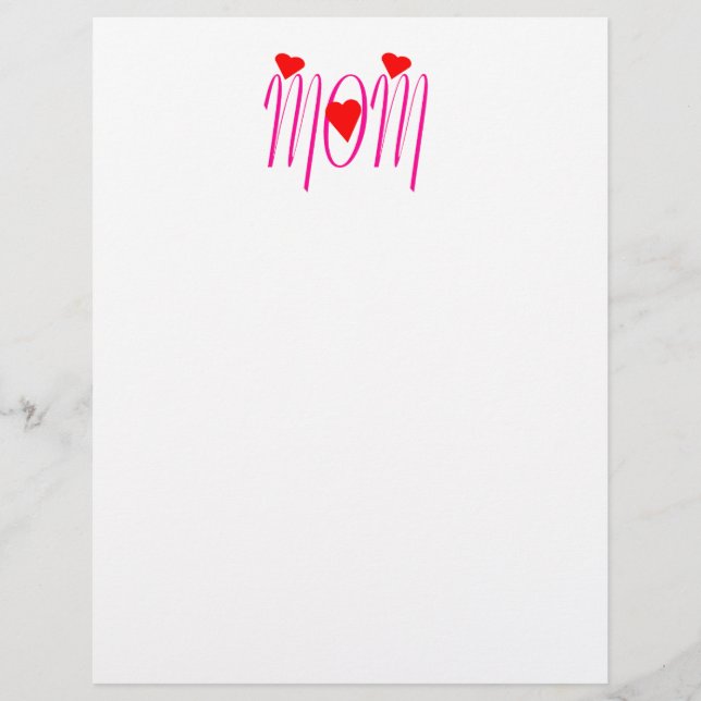 Mama mit Büropapier "Red Hearts" (Vorderseite)