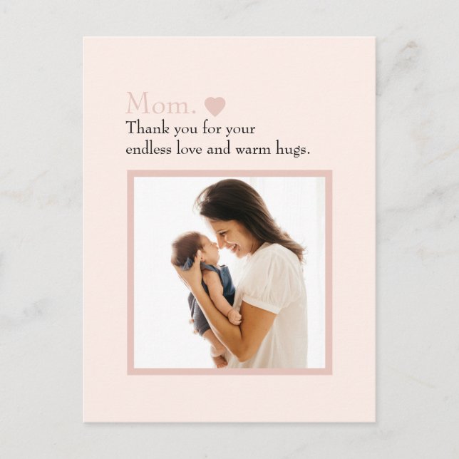 "Mama" mit Herzfunktion und benutzerdefinierter Me Postkarte (Vorderseite)