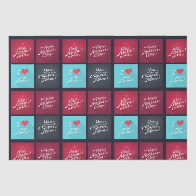 Mama mit Liebe Seidenpapier (Vorderseite)