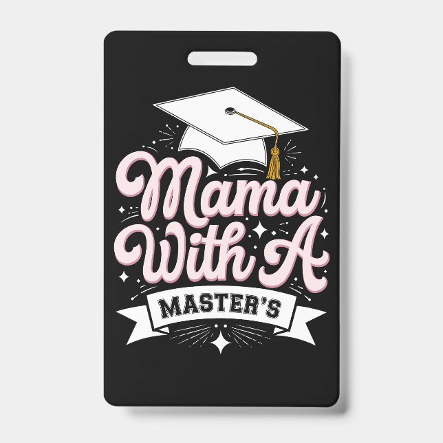 Mama mit Master-Abschluss-Abschluss-Mama Ausweis (Vorderseite)