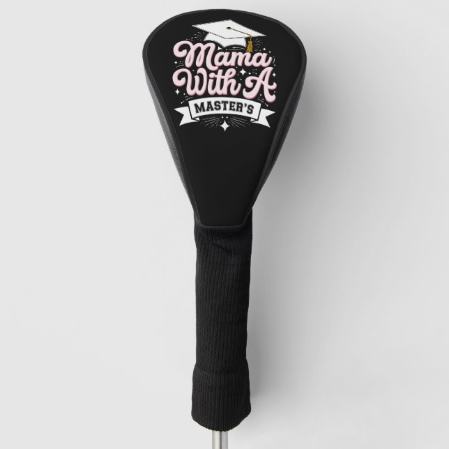 Mama mit Master-Abschluss-Abschluss-Mama Golf Headcover (Vorderseite)