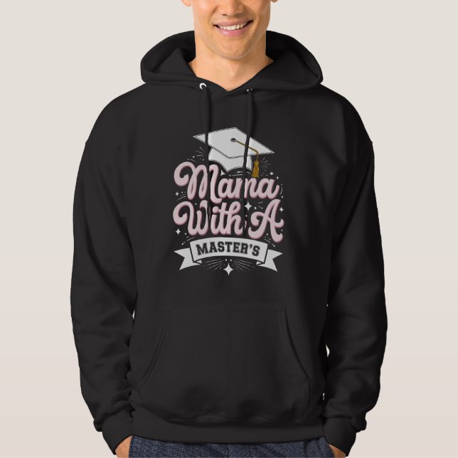 Mama mit Master-Abschluss-Abschluss-Mama Hoodie (Vorderseite)