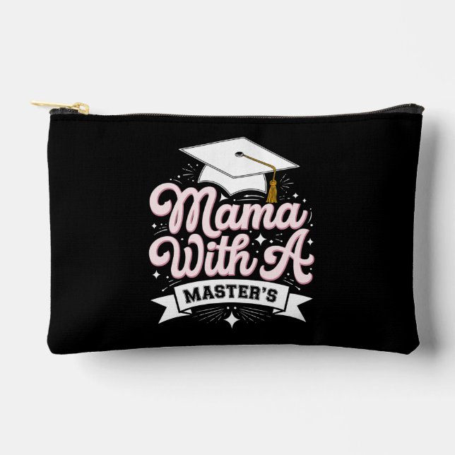 Mama mit Master-Abschluss-Abschluss-Mama Zubehörtasche (Vorderseite)