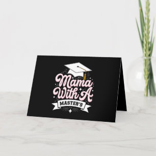 Mama mit Master-Abschluss Graduierung Mama Dankeskarte