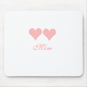 Mama mit rosa Herzmuscheln Mousepad