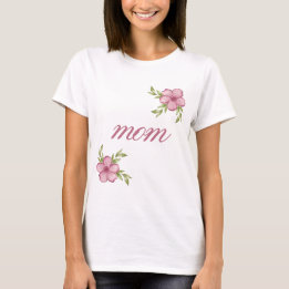 Mama mit rosafarbenen Blume T - Shirt für Frauen