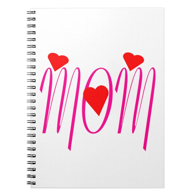 Mama mit Rotem Herzen Notizblock (Vorderseite)