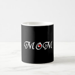 Mama mit rotem Herzen Tasse
