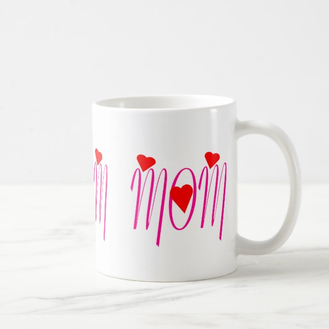 Mama mit Rotem Herzen Tasse (Rechts)