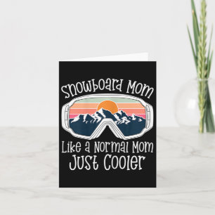 Mama mit Snowboard-Frauen wie eine normale Mama Karte
