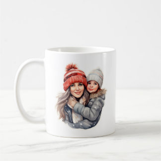Mama mit Tochterwintermode Kaffeetasse