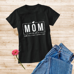 Mama Mode Funny Simple Modern Script Typografy T-Shirt