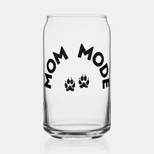Mama Mode Glass mit Paw Print Design Dosenglas