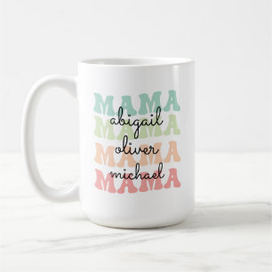 Mama Moderne Mama Kinder nennen Muttertagsgeschenk Kaffeetasse