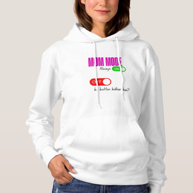 Mama-Modus Funny Urdu Desi Hoodie (Vorderseite)
