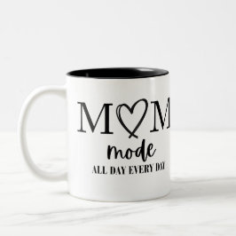 Mama-Modus Jeden Tag Mutter-Tag-Tasse Zweifarbige Tasse