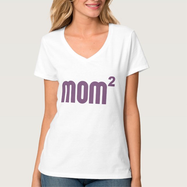 Mama Mom2 exponential quadriert T-Shirt (Vorderseite)