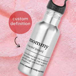 Mama Mommy Definition individuelle Name modernes W Edelstahlflasche