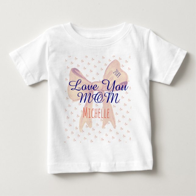Mama Mommy Liebe Sie Niedlich Stilvoll Moderne Müt Baby T-shirt (Vorderseite)