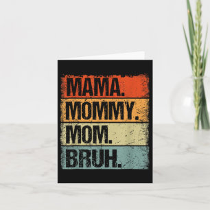 Mama Mommy Mama Bruh Funny Mothers Day Vintag Karte