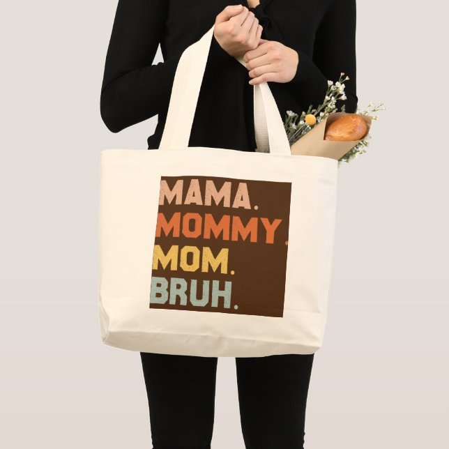 Mama Mommy Mama Bruh Mommy and Me Funny Boy Mama Jumbo Stoffbeutel (Vorderseite (Produkt))