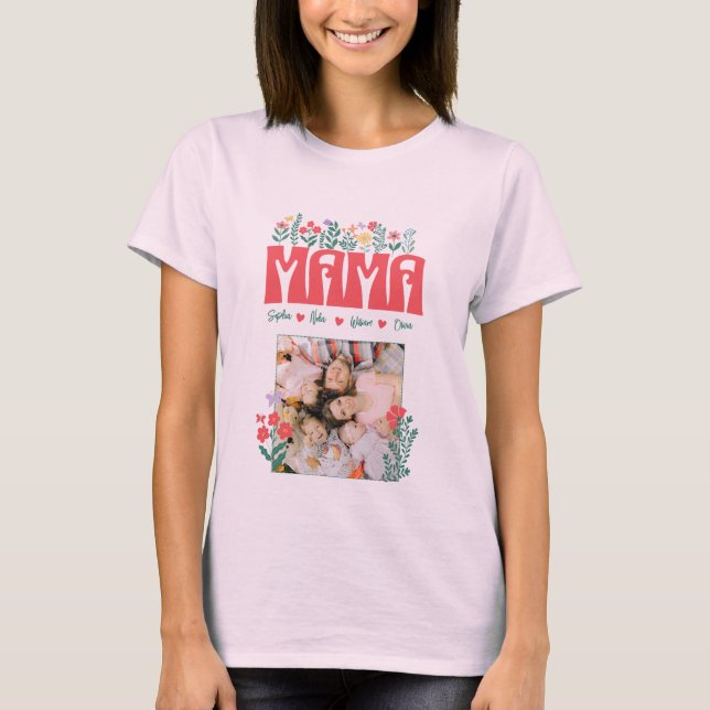 MAMA MOMMY MAMA MUTTER BESTE MAMA - Anpassen T-Shirt (Vorderseite)