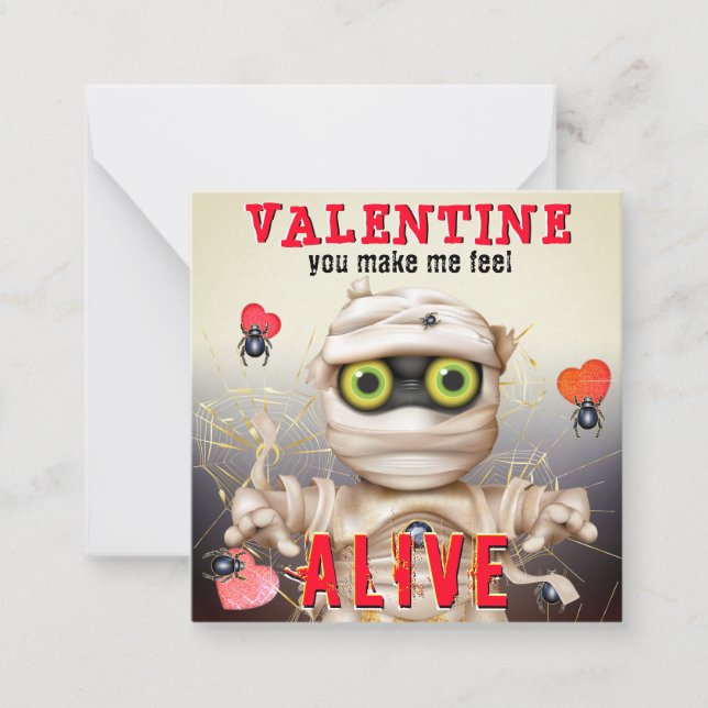 Mama Monster Kids Klasse Valentine Card Mitteilungskarte (Vorderseite)