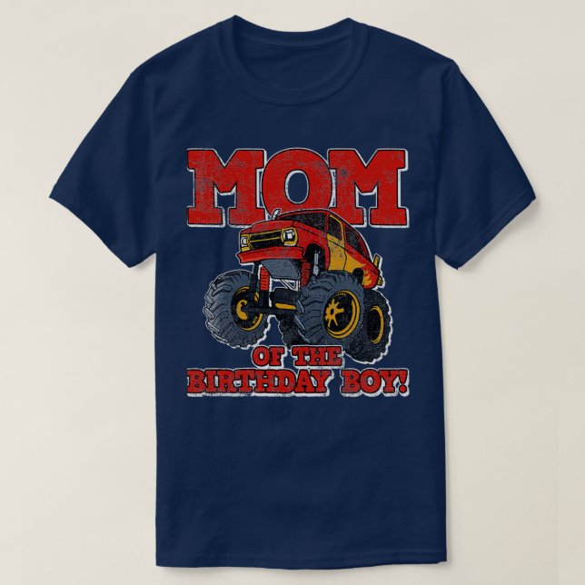 Mama Monster Truck Geburtstag T-Shirt (Design vorne)