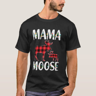 Mama Moose Red Kariert Buffalo Matching Family Paj T-Shirt