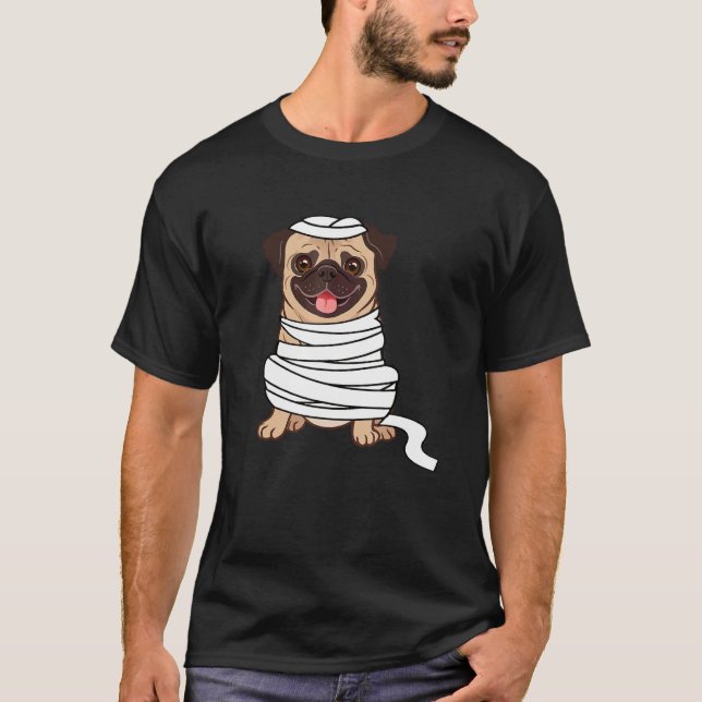 Mama Mops Niedlich Hund Halloween Kostüm Mops O We T-Shirt (Vorderseite)