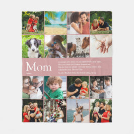 Mama Mother Definition Foto Collage Dusty Rose Fleecedecke