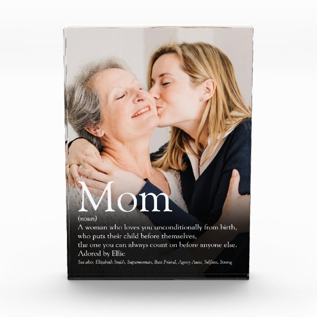 Mama Mother Definition Quote Foto (Vorderseite)