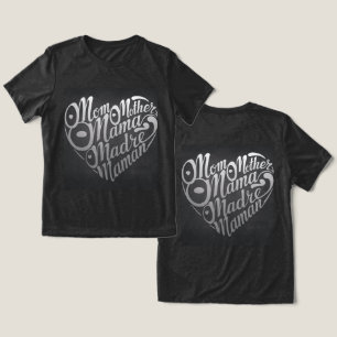 Mama Mother Mommy Charcoal Black Tri-Blend Shirt