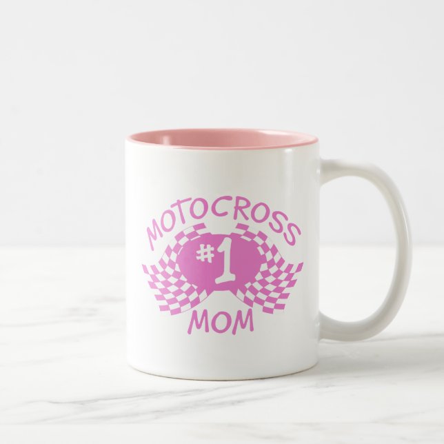 Mama Motocross Zweifarbige Tasse (Rechts)