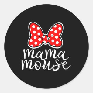 Mama Mouse Familienurlaub Mama Funny Mama M Runder Aufkleber