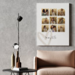 Mama Multi-Foto Creme elegant stilvoll Leinwanddruck<br><div class="desc">Familienmummy personalisierte Drehbuch elegante Multi-Foto Creme natürlichen Herzensgeburtstag,  Weihnachten,  Mütter Tag Wohngestaltung Geschenk.</div>