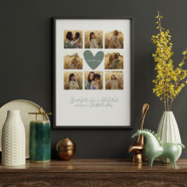 Mama Mummy multi-Foto Herzschlampe grün Zitat eleg Leinwanddruck