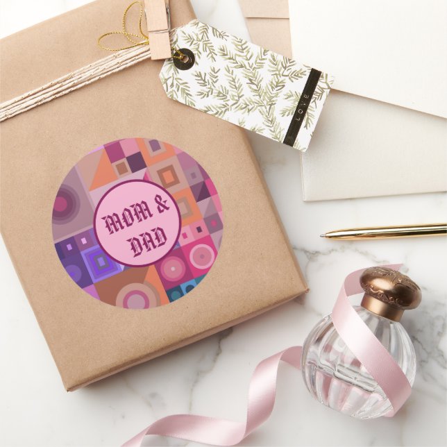 MAMA, MUTTER, FRAUEN, GEBURTSTAG, GESCHENKE SILVER RUNDER AUFKLEBER (Schenken)