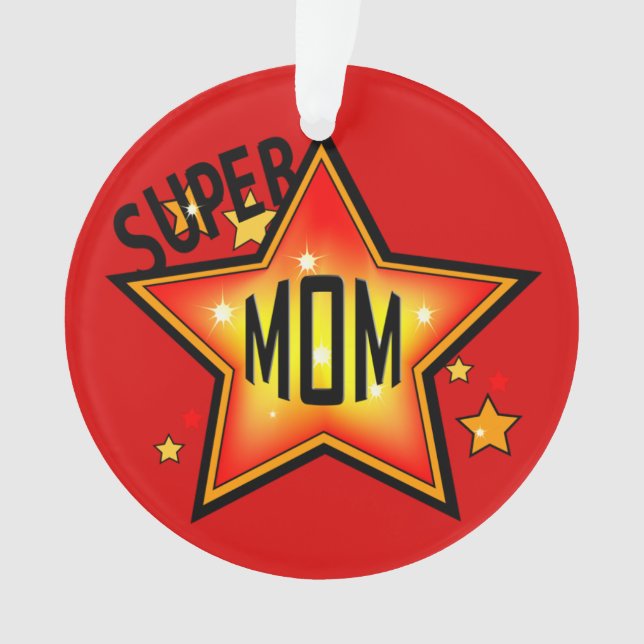 Mama Mutter Super Star Weihnachtsschmuck 2 Ornament (Vorderseite)