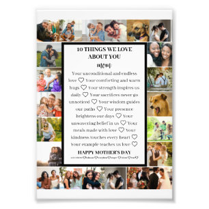 Mama   Mütter Tag 22 FotoCollage Fotodruck