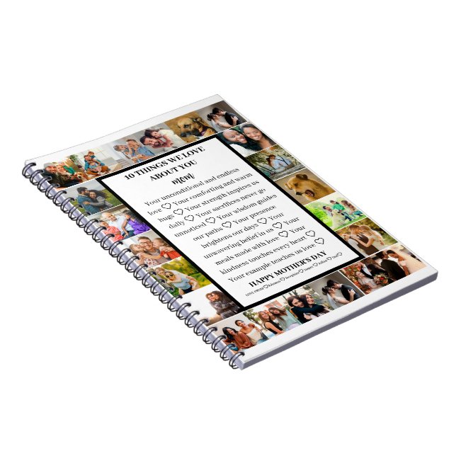 Mama | Mütter Tag 22 FotoCollage Notizblock (Rechte Seite)