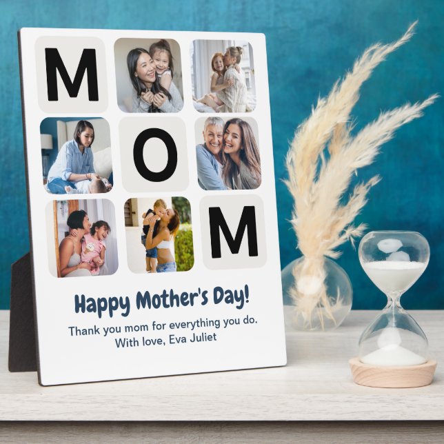 Mama Muttertag Foto Collage Plaque Fotoplatte (Seite)