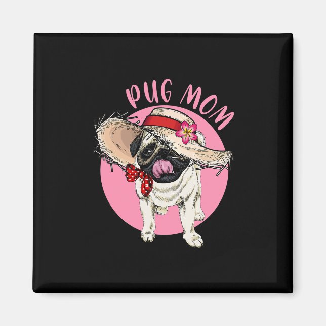 Mama Muttertag Mama Mutti Mutter Mops  Magnet (Vorne)