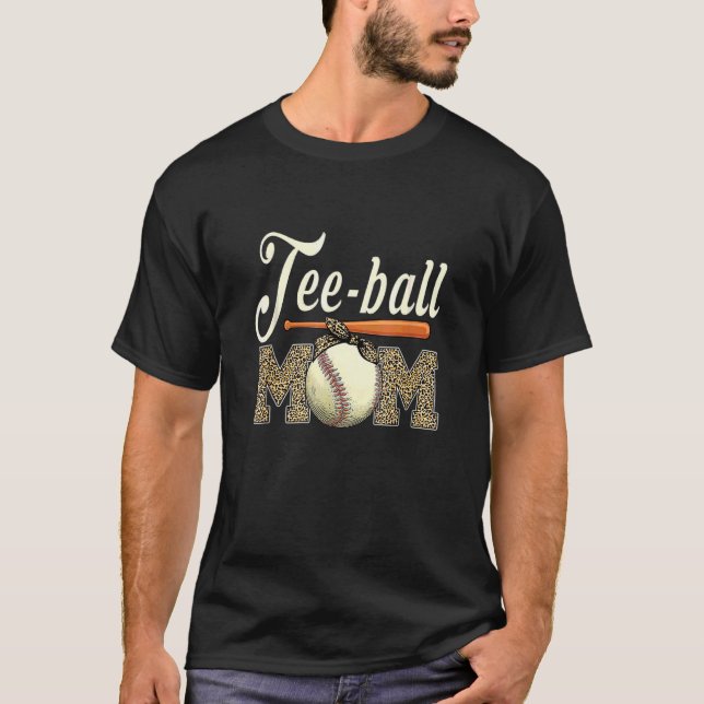 Mama Muttertag Teeball Mama Leopard 28 T-Shirt (Vorderseite)