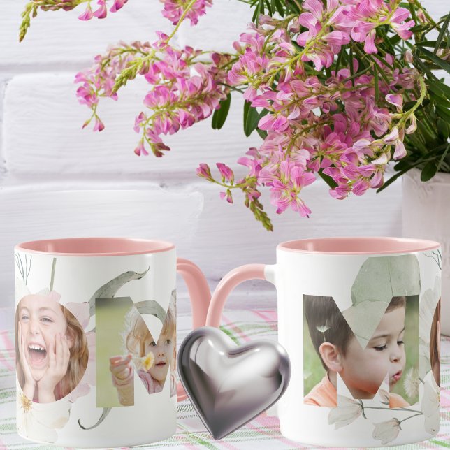 MAMA Muttertag Wasserfarbe Wildblumen Foto Tasse (Von Creator hochgeladen)