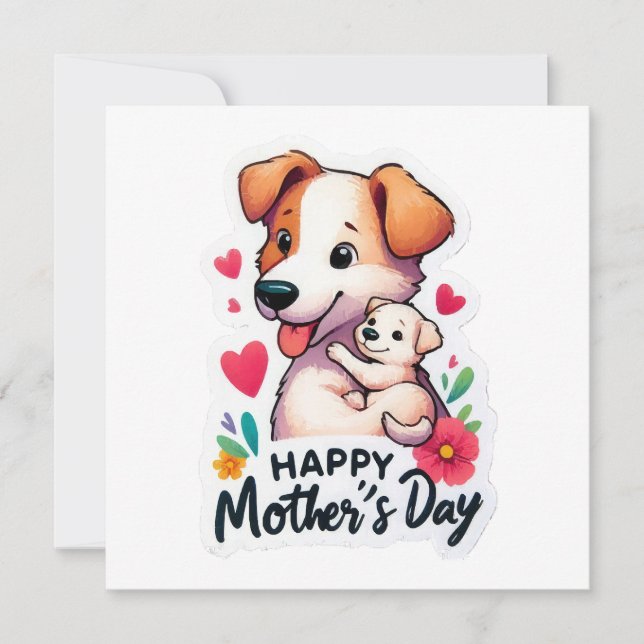 Mama Muttertier Einladung (Vorderseite)