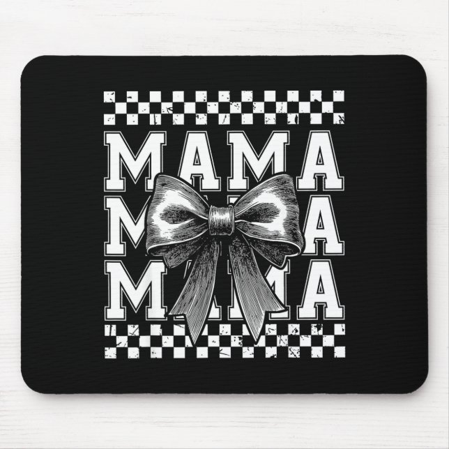 Mama Mutti Kokette Schleife frohen Muttertag Mutti Mousepad (Vorne)