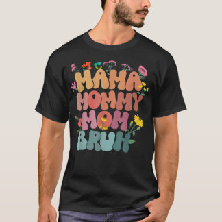 Mama Mutti Mama Bruder Muttertag Blumen Pastell T-Shirt