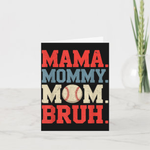 Mama Mutti Mom Bruh Baseball für Frauen Oma Karte